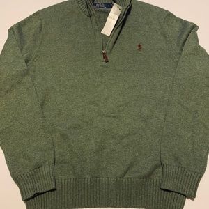 Polo Ralph Lauren green 1/4 zip sweater